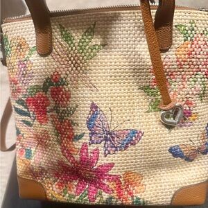 Brighton Floral Woven Tote Bag